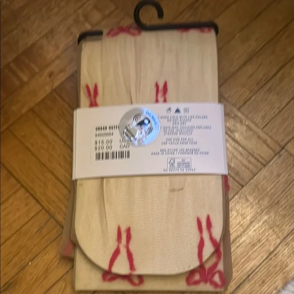 Urban Outfitters Sheer Tights with Pink Bows - Picture 2 of 3